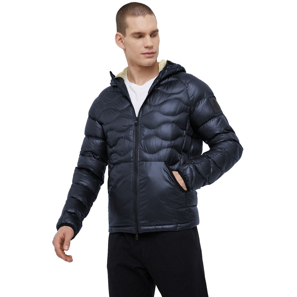 Refrigiwear Blue Nylon Jacket with Luxurious Detailing