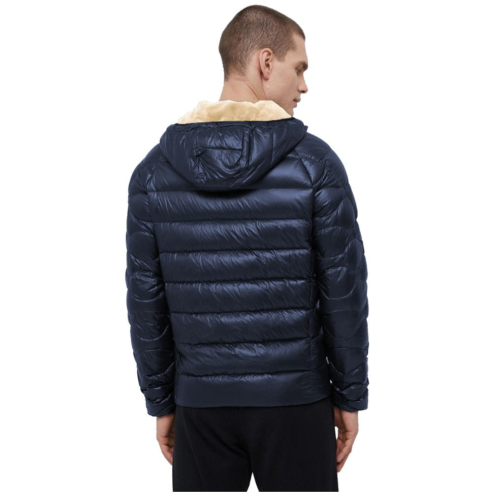 Refrigiwear Blue Nylon Jacket with Luxurious Detailing
