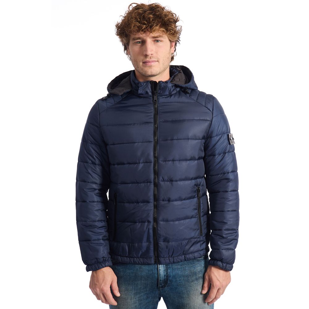 Baldinini Trend Blue Wool Jacket - Timeless Luxury Outerwear