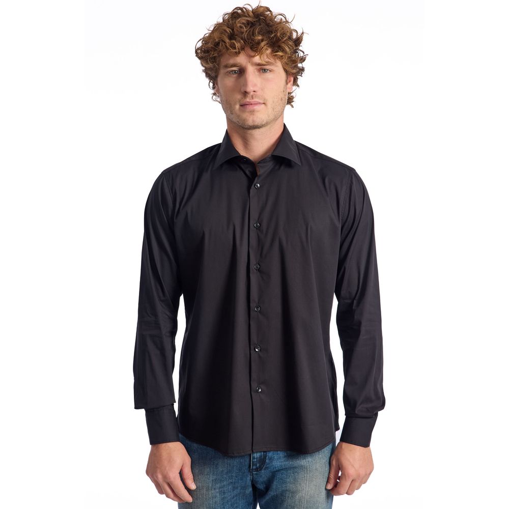 Baldinini Black Cotton Shirt for Elevated Style