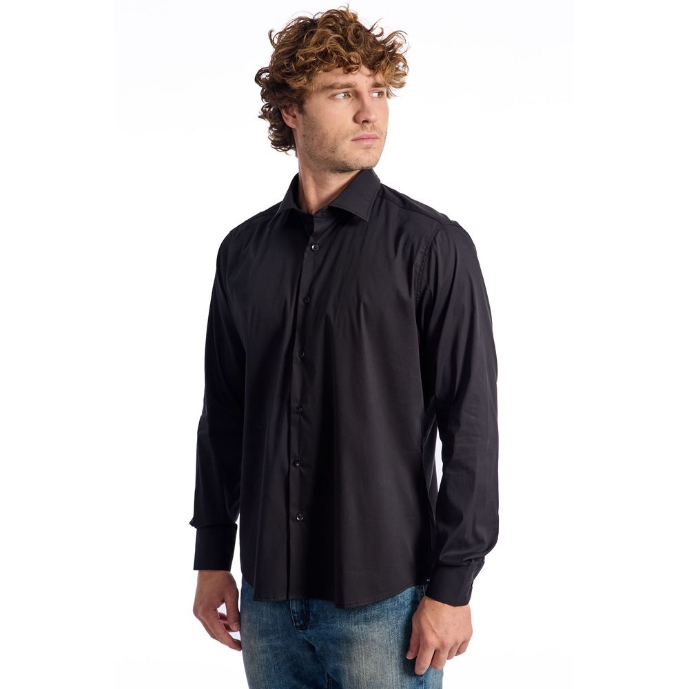 Baldinini Black Cotton Shirt for Elevated Style