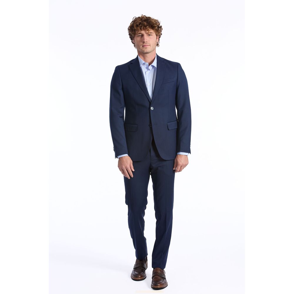 Baldinini Blue Wool Suit for Ultimate Elegance