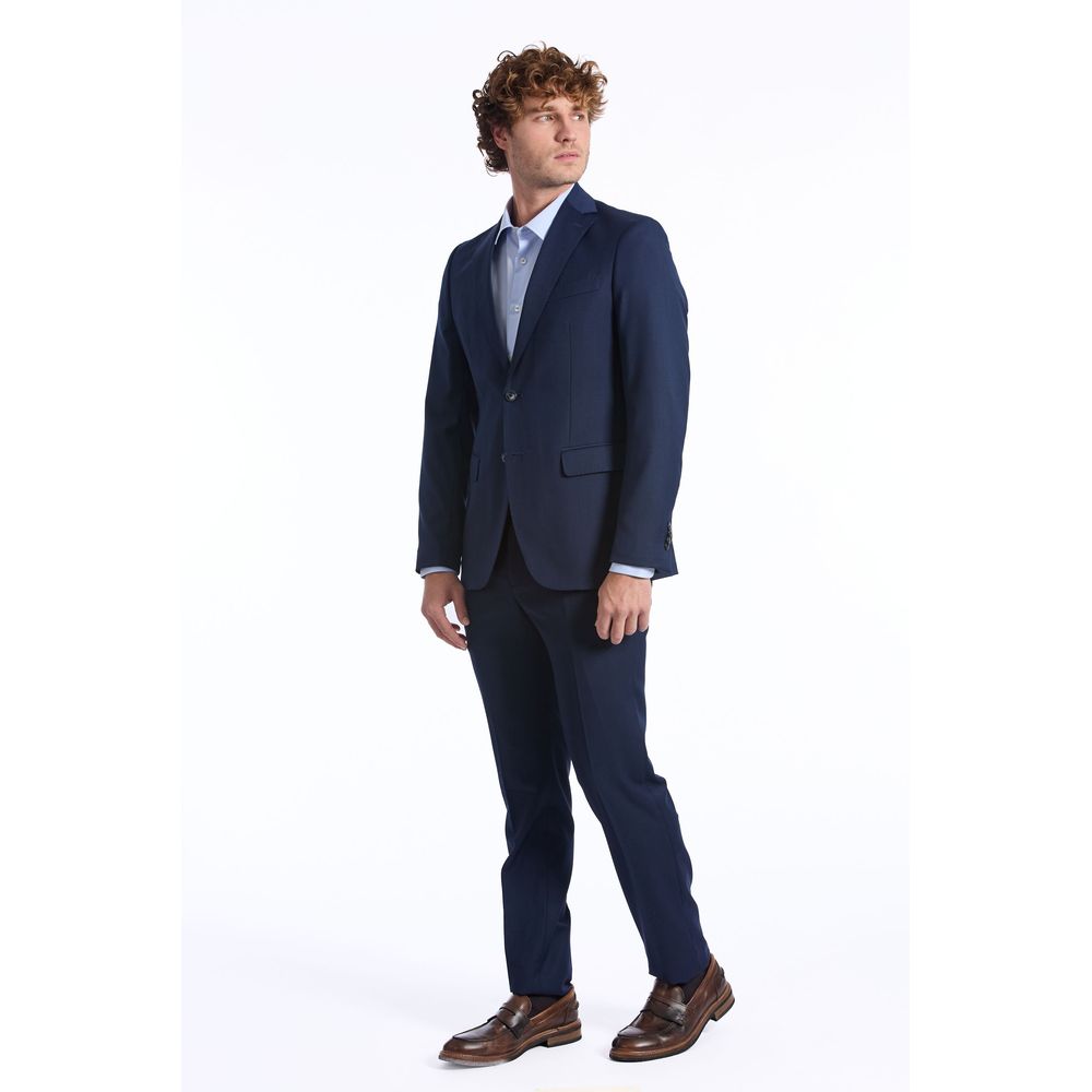 Baldinini Blue Wool Suit for Ultimate Elegance