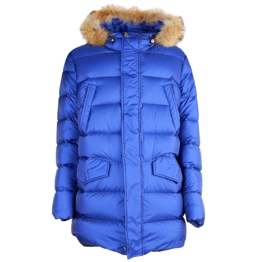 Add Blue Nylon Down Jacket - Luxury Winter Essential