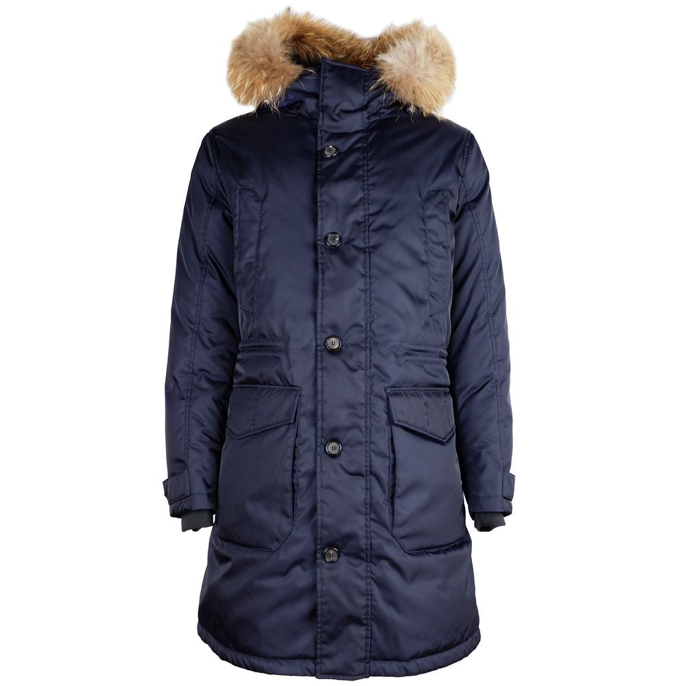 Add Blue Nylon Jacket - Sophisticated Luxury Outerwear