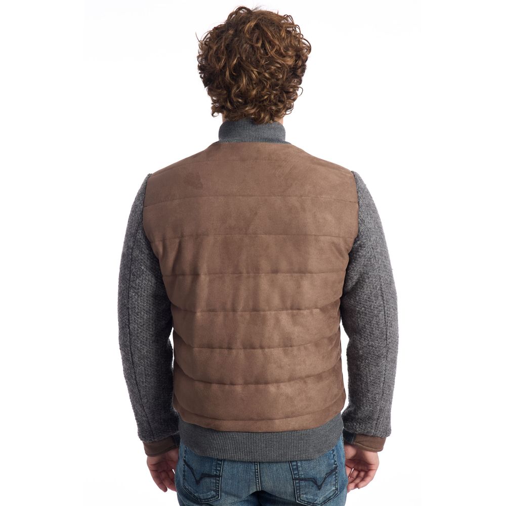 Roberto Pepe Luxury Brown Wool Jacket for Sophisticated Style