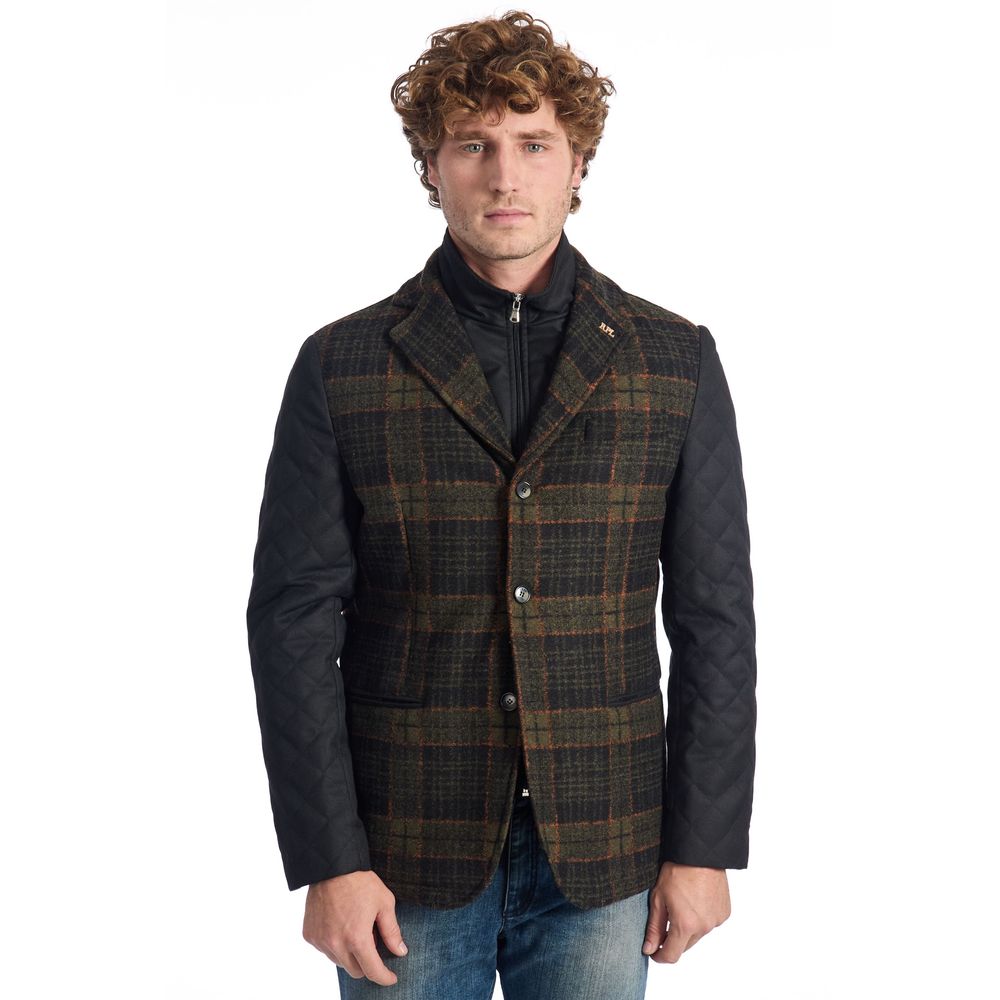 Roberto Pepe Brown Luxury Wool Jacket for Elevated Style