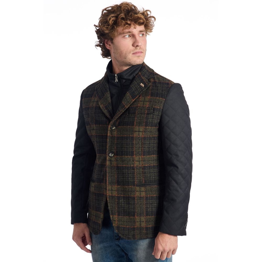 Roberto Pepe Brown Luxury Wool Jacket for Elevated Style