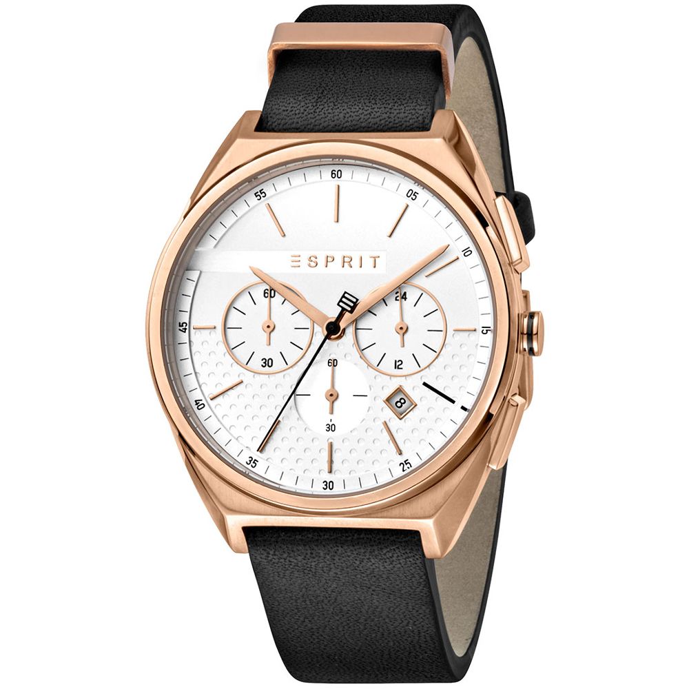 Esprit Black Leather Watch - Timeless Sophistication Redefined