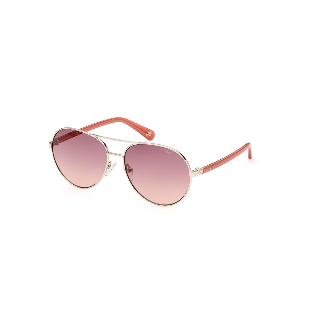 Guess Gold Metal Sunglasses for Timeless Elegance