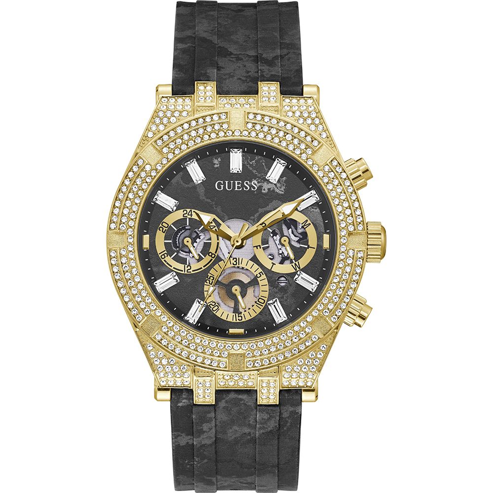 Guess Black Silicone Watch for Sophisticated Style