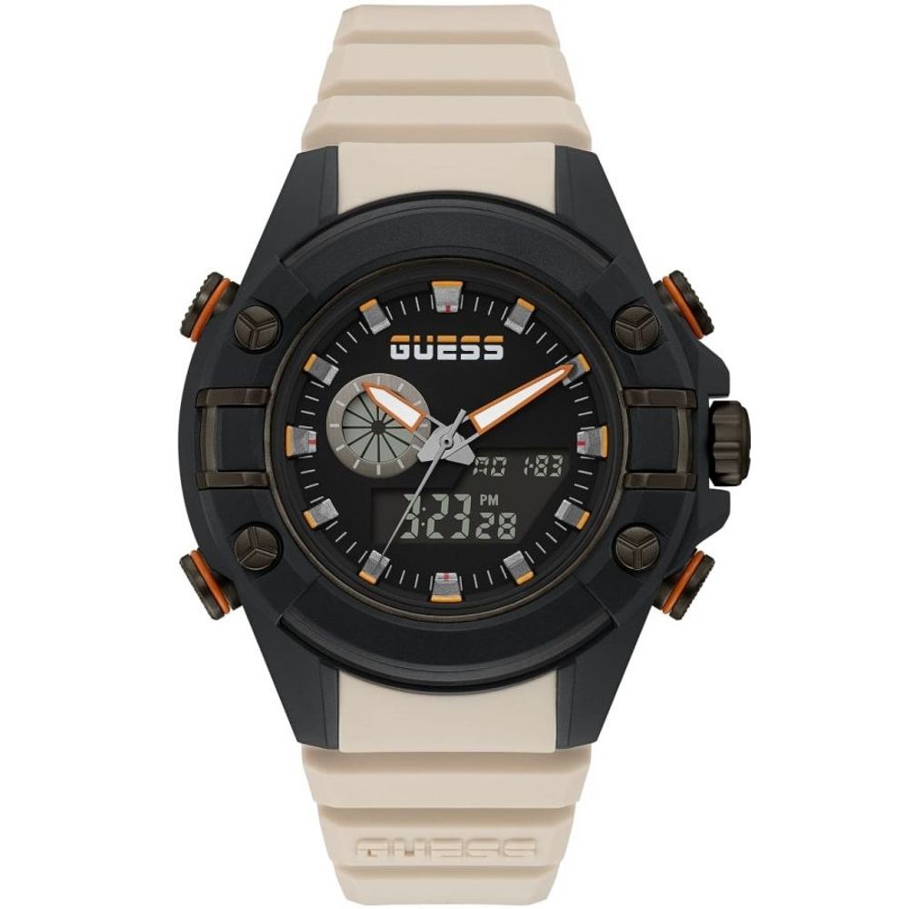 Guess Beige Resin Watch - Timeless Elegance Redefined