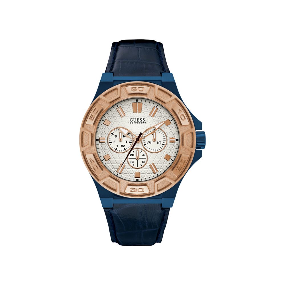 Guess Blue Leather Watch - Elegant Timepiece for Discerning Tastes