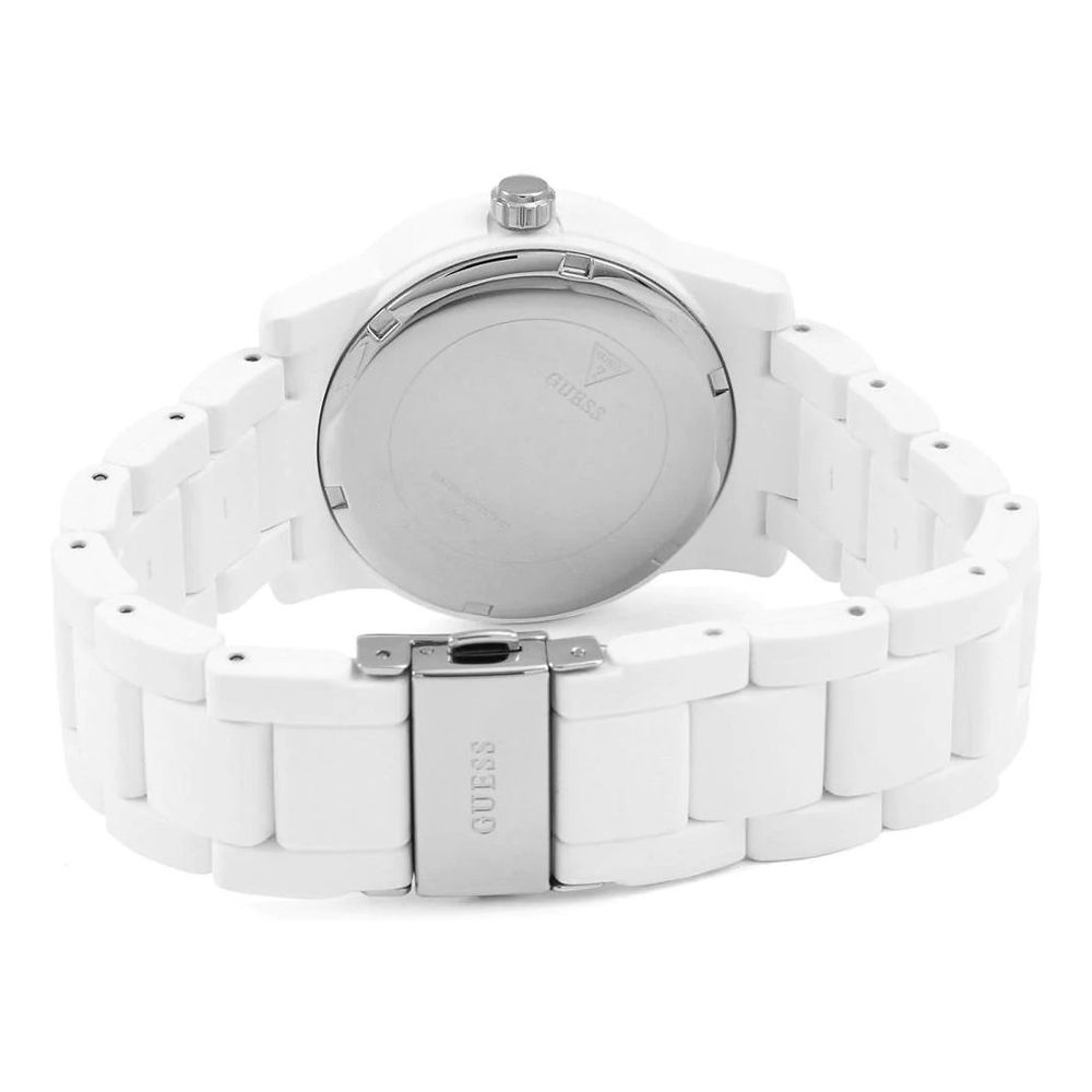 Guess White Rubber Watch - Timeless Elegance Redefined