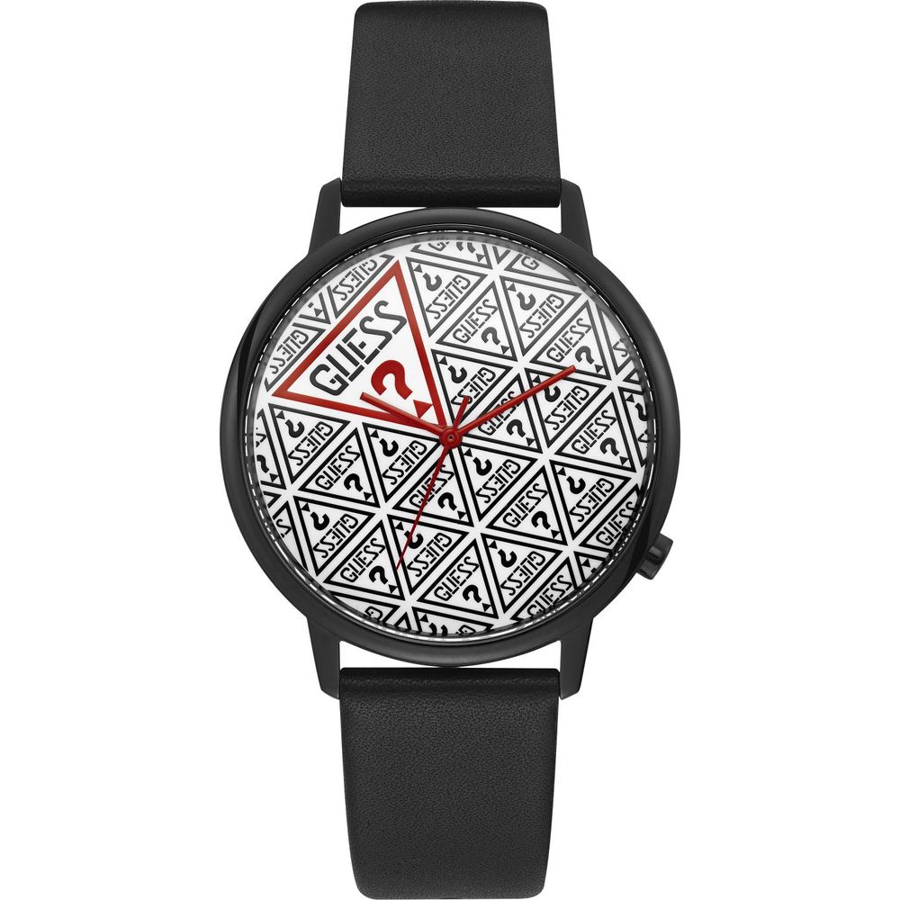 Guess Black Leather Watch - Timeless Elegance Redefined