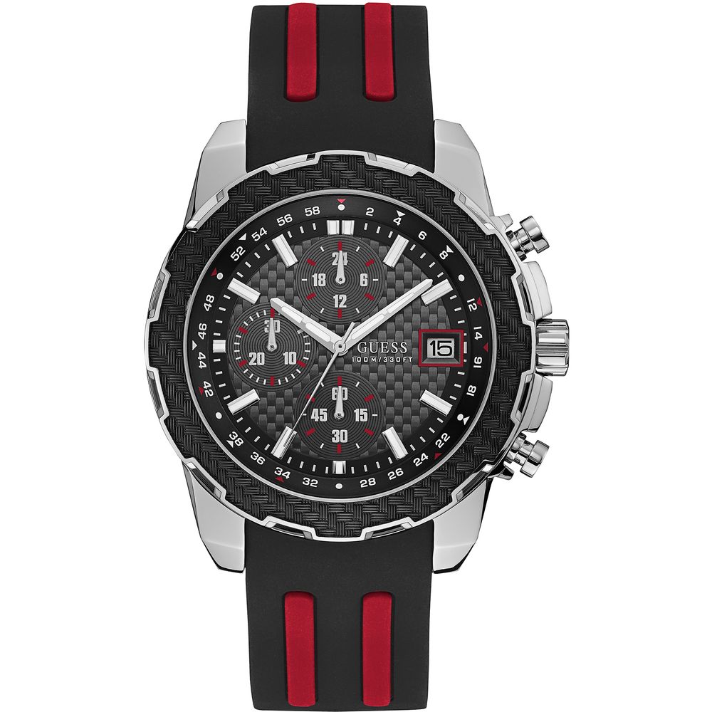Guess Black Rubber Watch - Modern Elegance Redefined