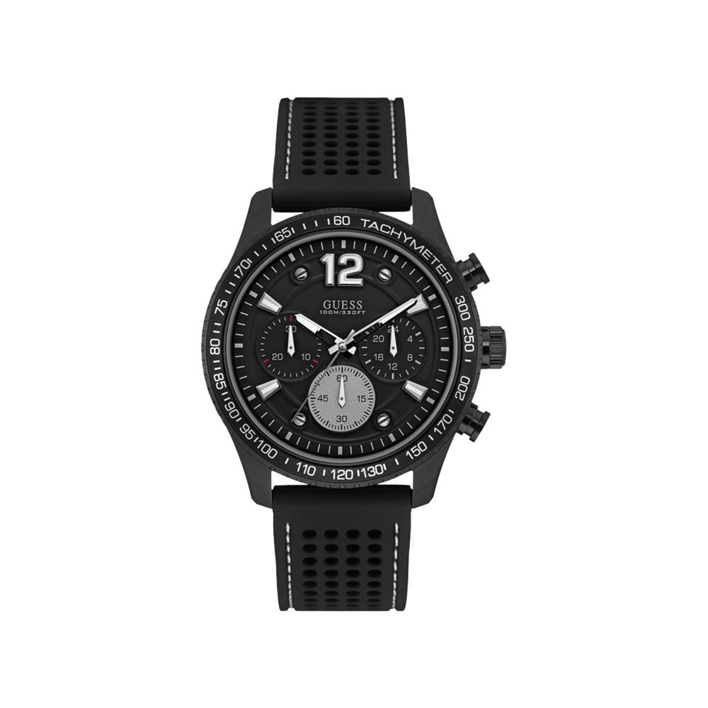 Guess Black Silicone Watch - Sophisticated Timepiece Design