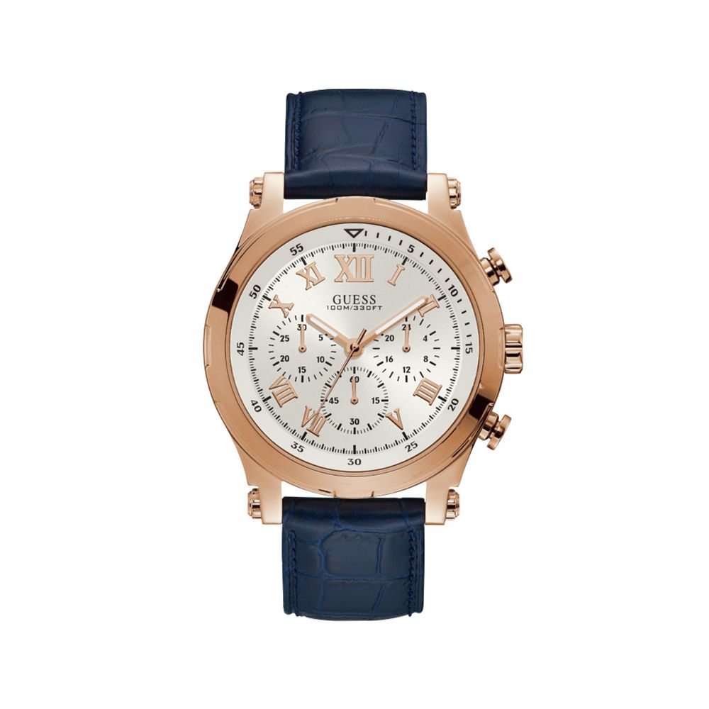 Guess Blue Leather Watch - Elegant Timepiece of Distinction