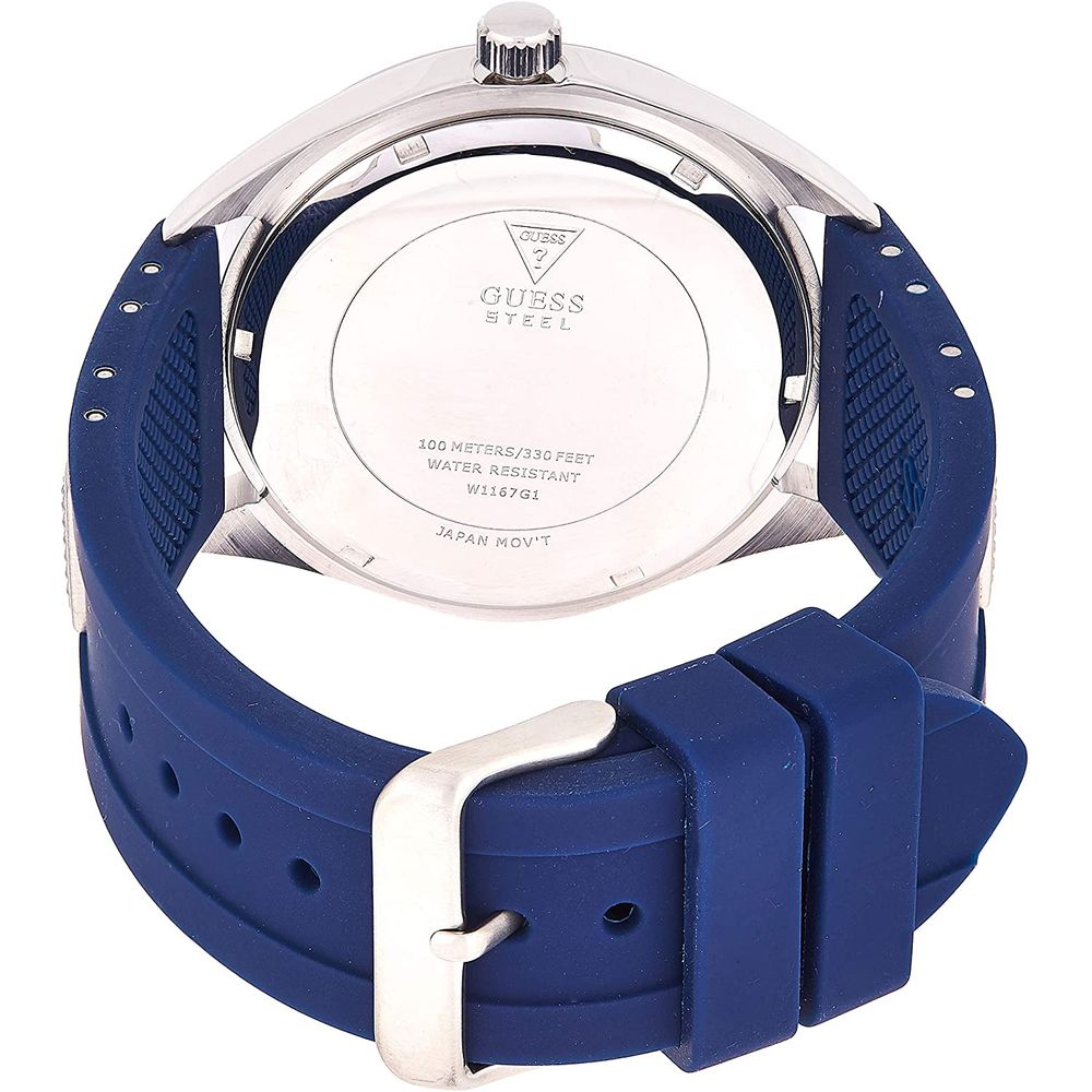 Guess Blue Silicone Watch - Modern Elegance for Every Occasion
