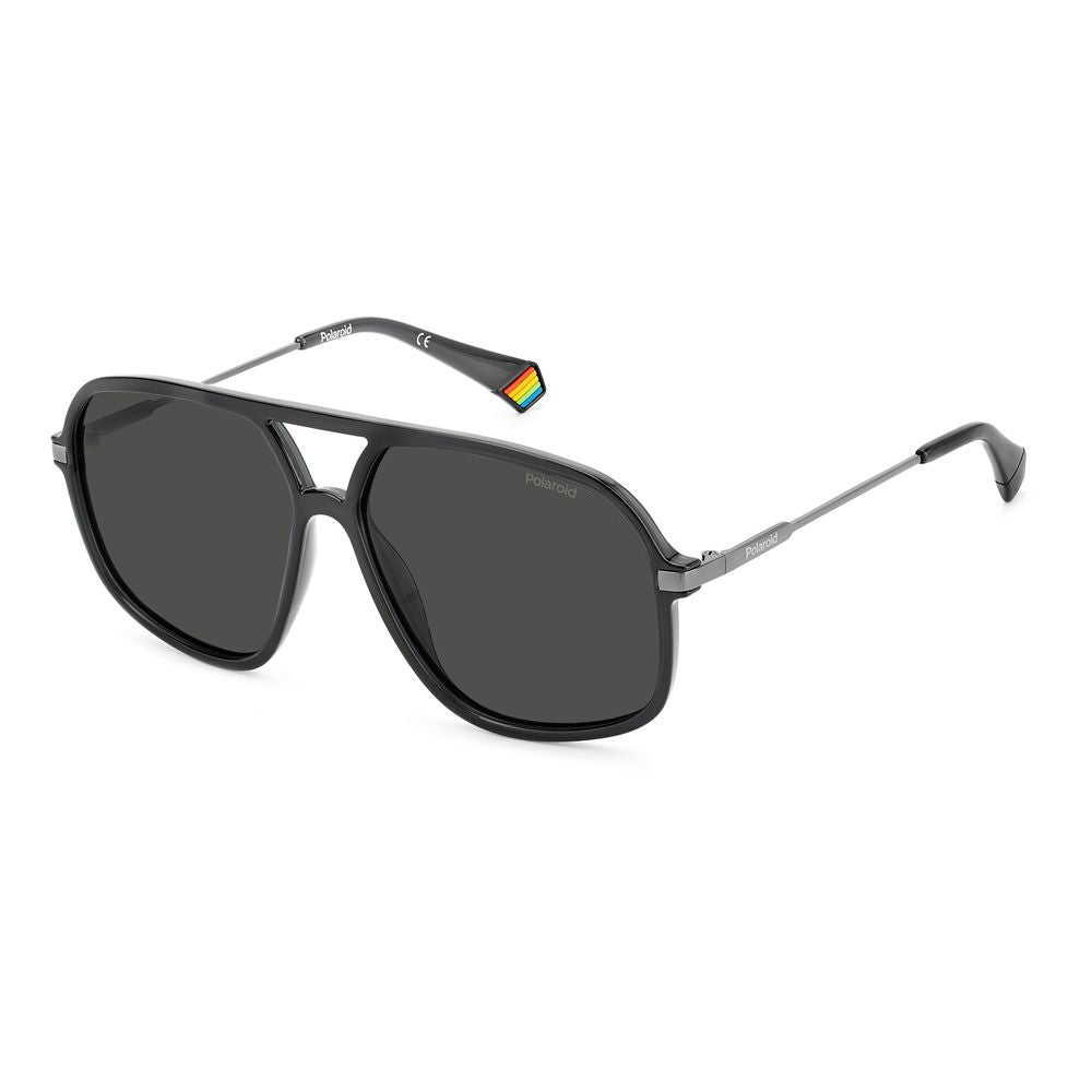 Polaroid Gray Acetate Sunglasses with Distinctive Design