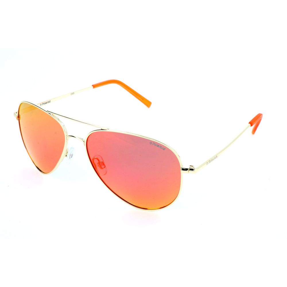 Polaroid Gold Metal Sunglasses for Timeless Sophistication