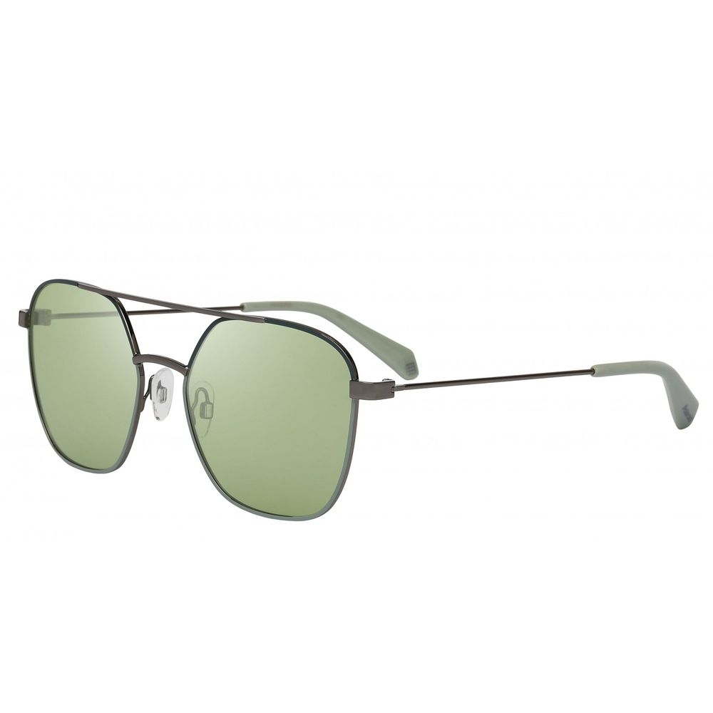 Polaroid Green Metal Sunglasses for Timeless Elegance