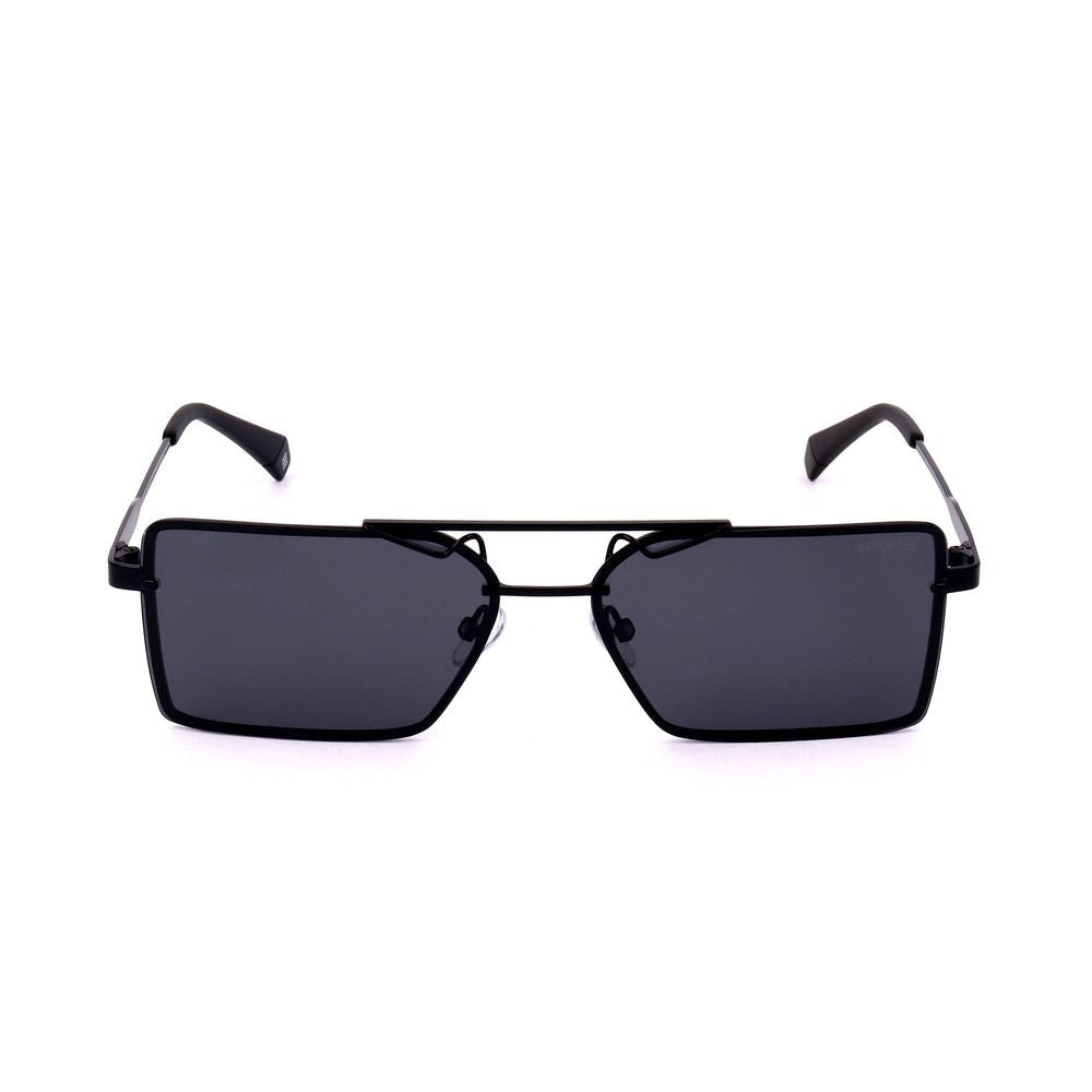 Polaroid Black Metal Sunglasses for Timeless Elegance