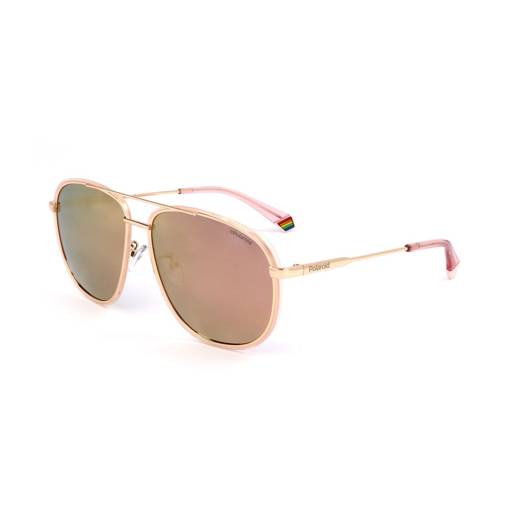 Polaroid Rose Gold Metal Sunglasses for Timeless Elegance