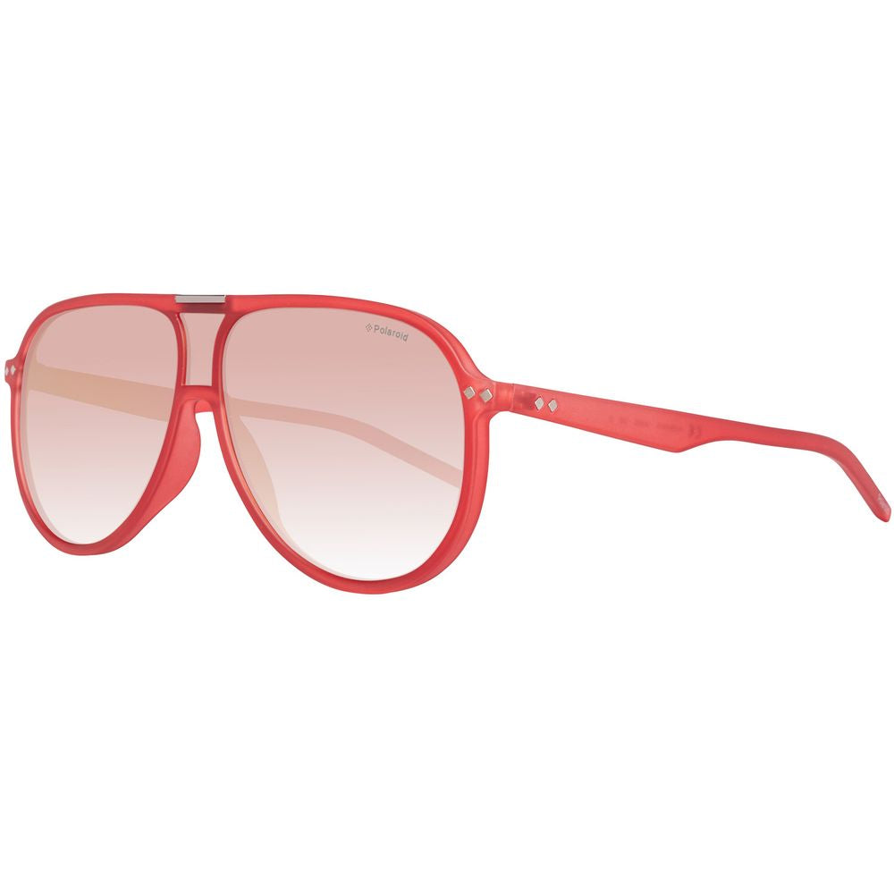 Polaroid Red Acetate Sunglasses for Effortless Elegance