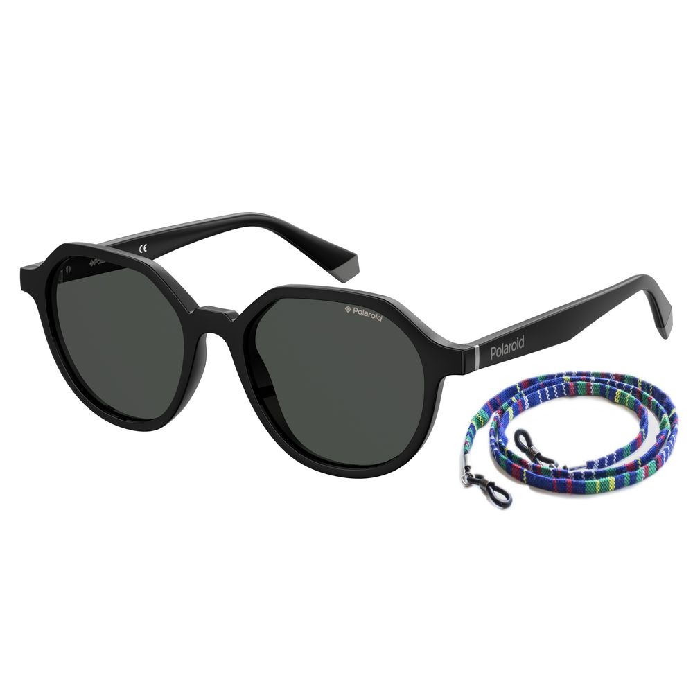 Polaroid Black Acetate Sunglasses for Timeless Elegance