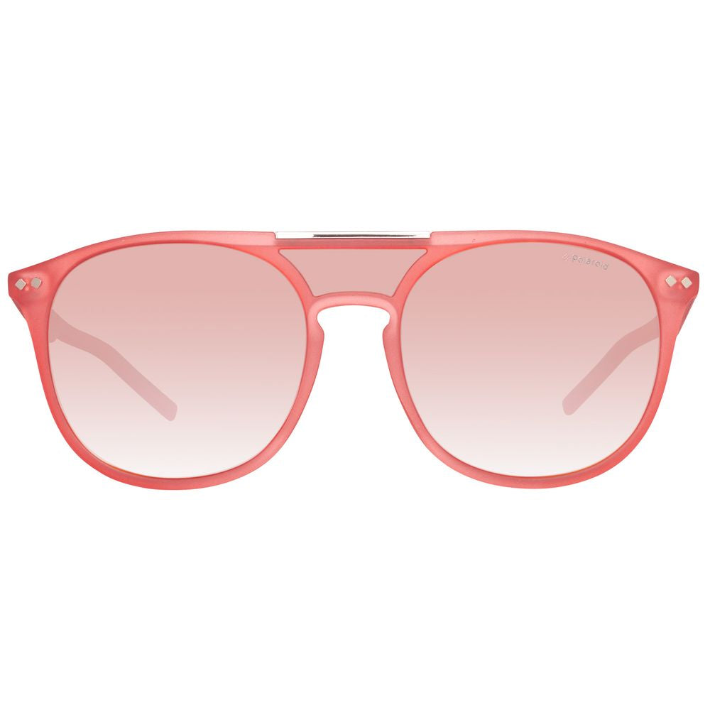 Polaroid Red Acetate Sunglasses with Timeless Elegance