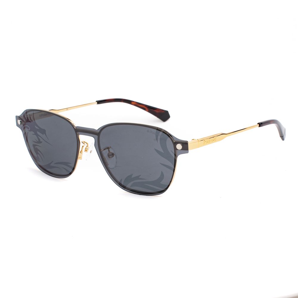 Polaroid Gold Metal Sunglasses for Timeless Elegance