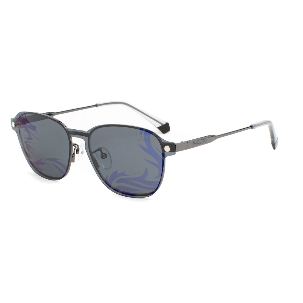 Polaroid Silver Metal Sunglasses with Polarized Lenses