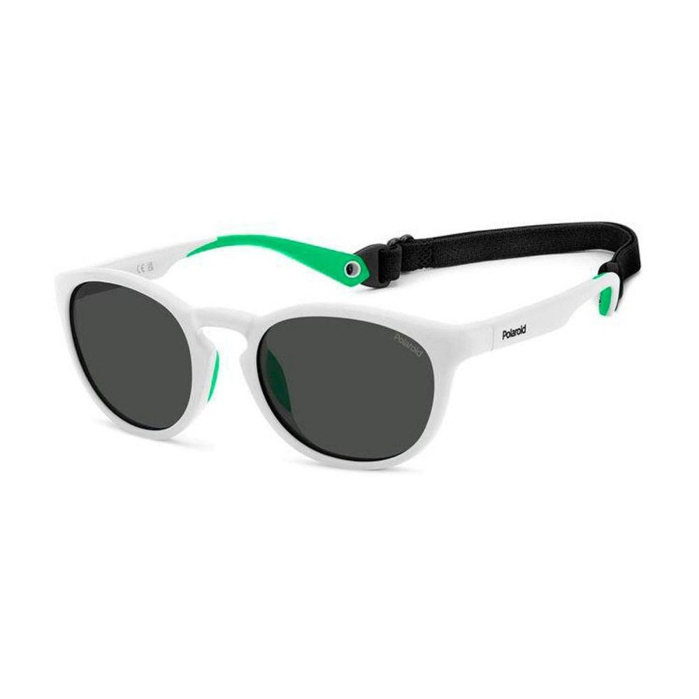 Polaroid White Resin Sunglasses with Polarized Lenses