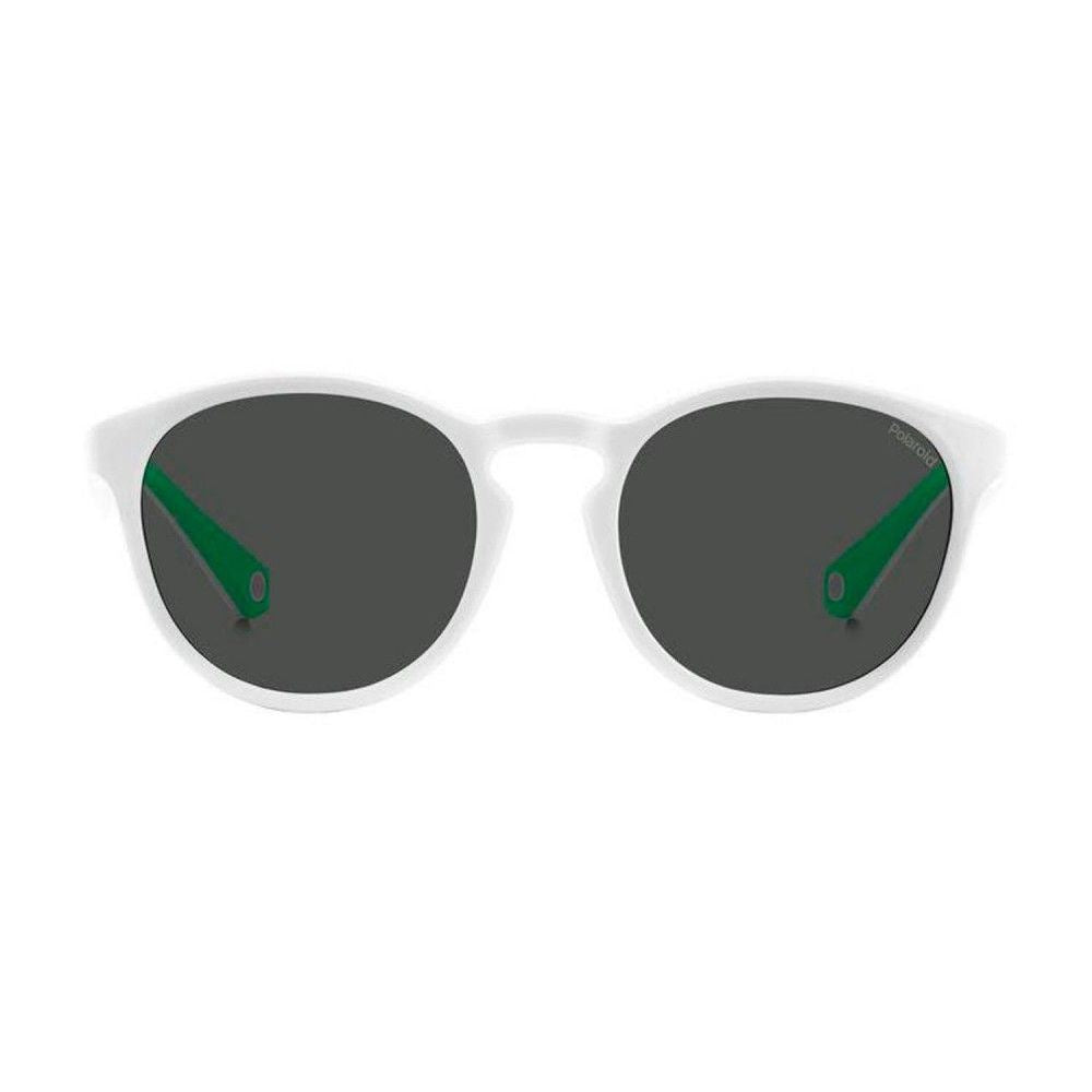 Polaroid White Resin Sunglasses with Polarized Lenses