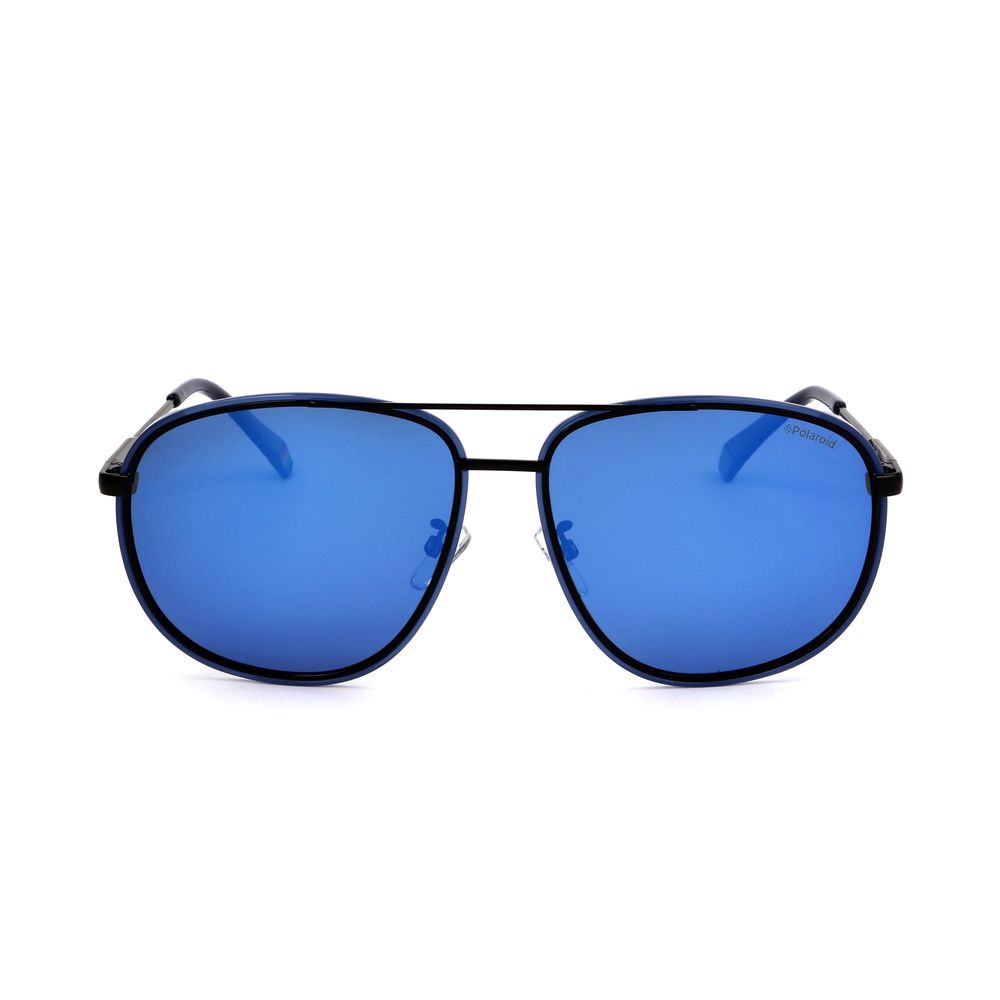 Polaroid Blue Metal Sunglasses with Polarized Lenses