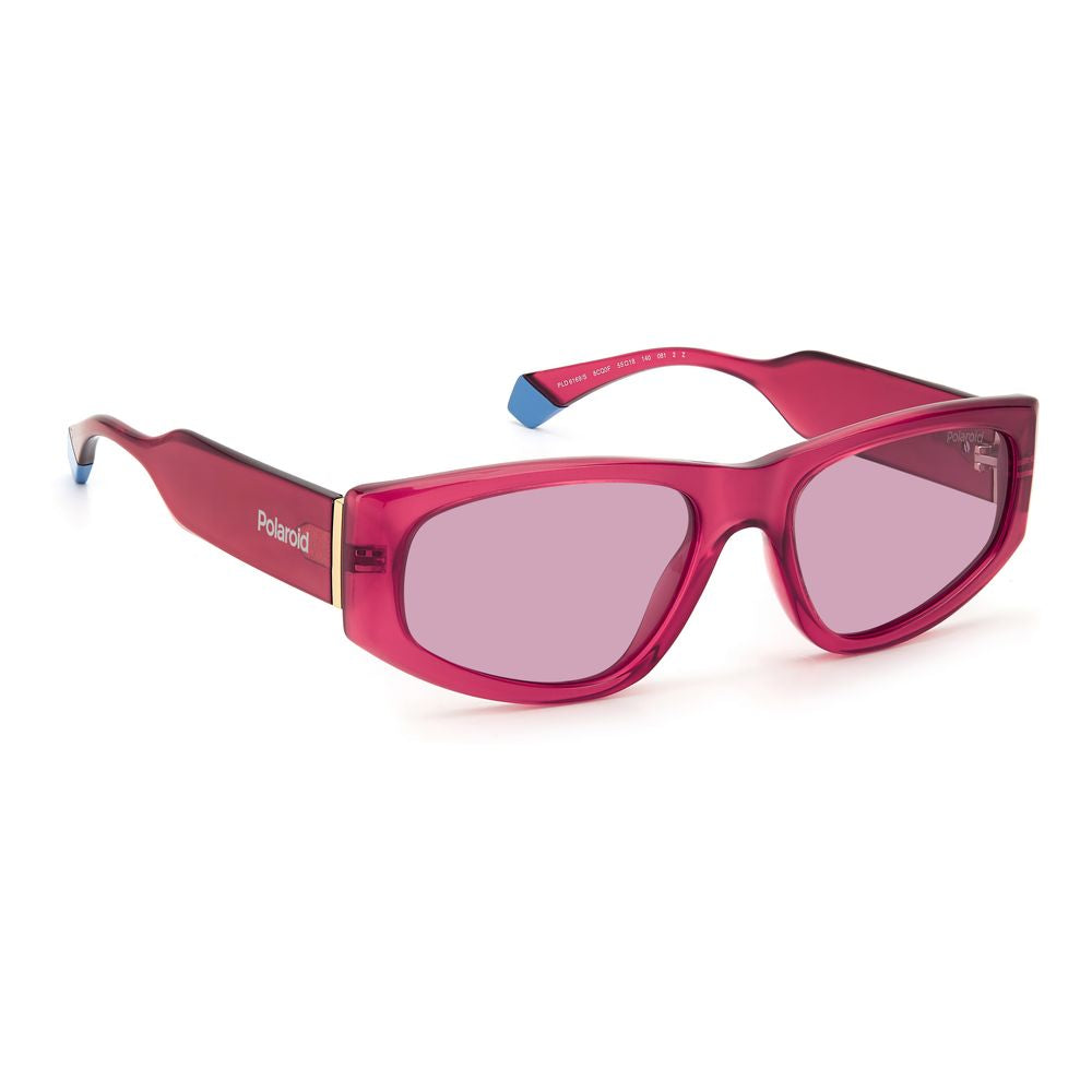 Polaroid Red Acetate Sunglasses for Effortless Elegance