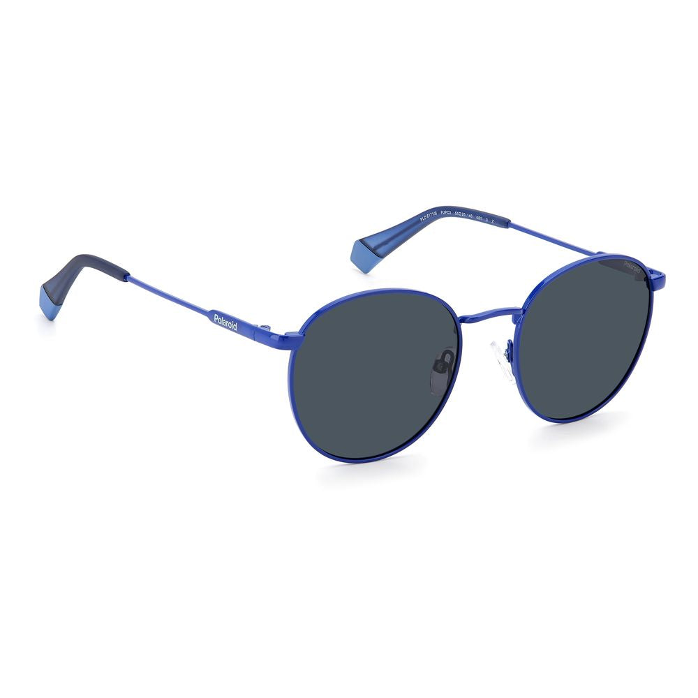 Polaroid Blue Stainless Steel Sunglasses for Effortless Elegance