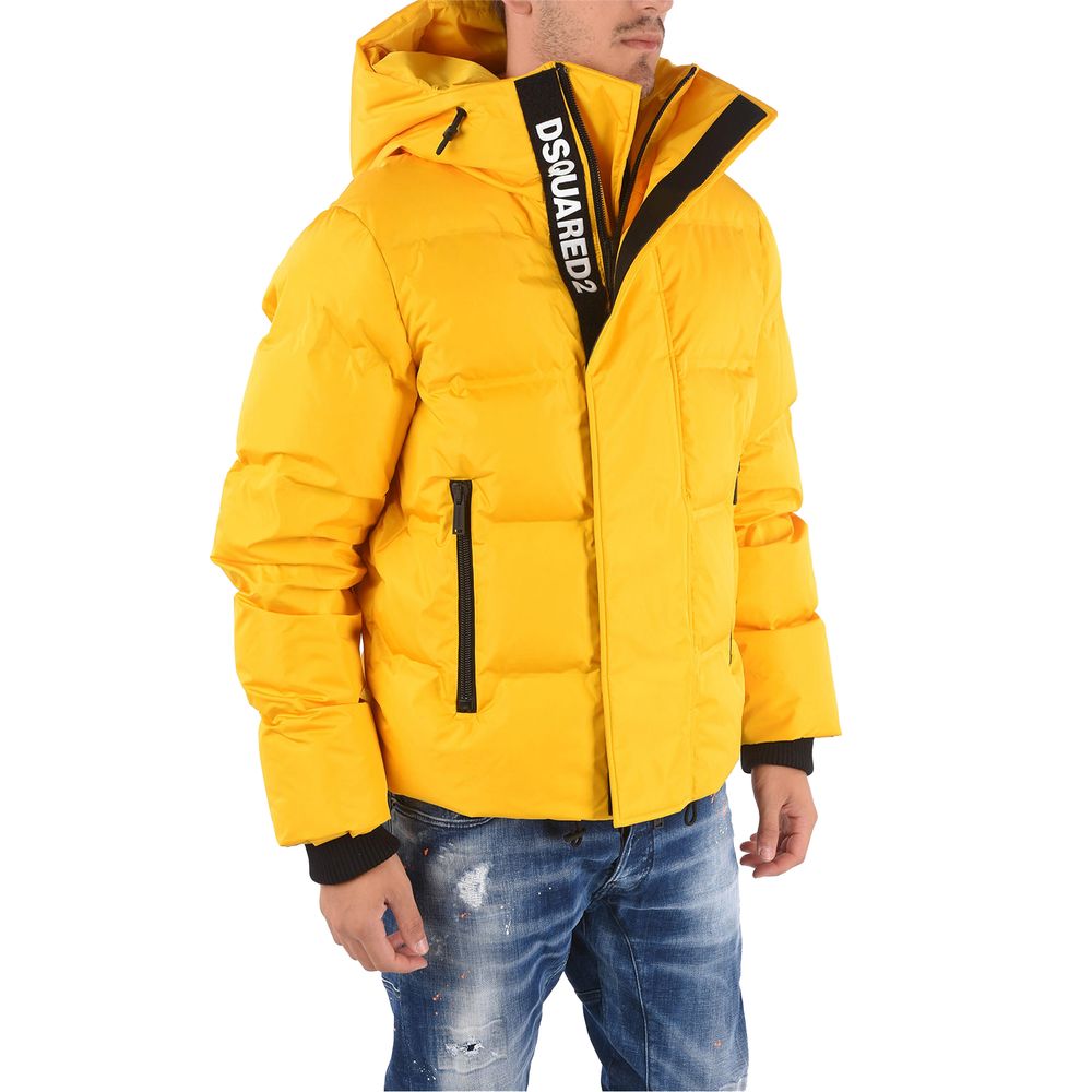 Dsquared² Yellow Nylon Jacket for Contemporary Elegance