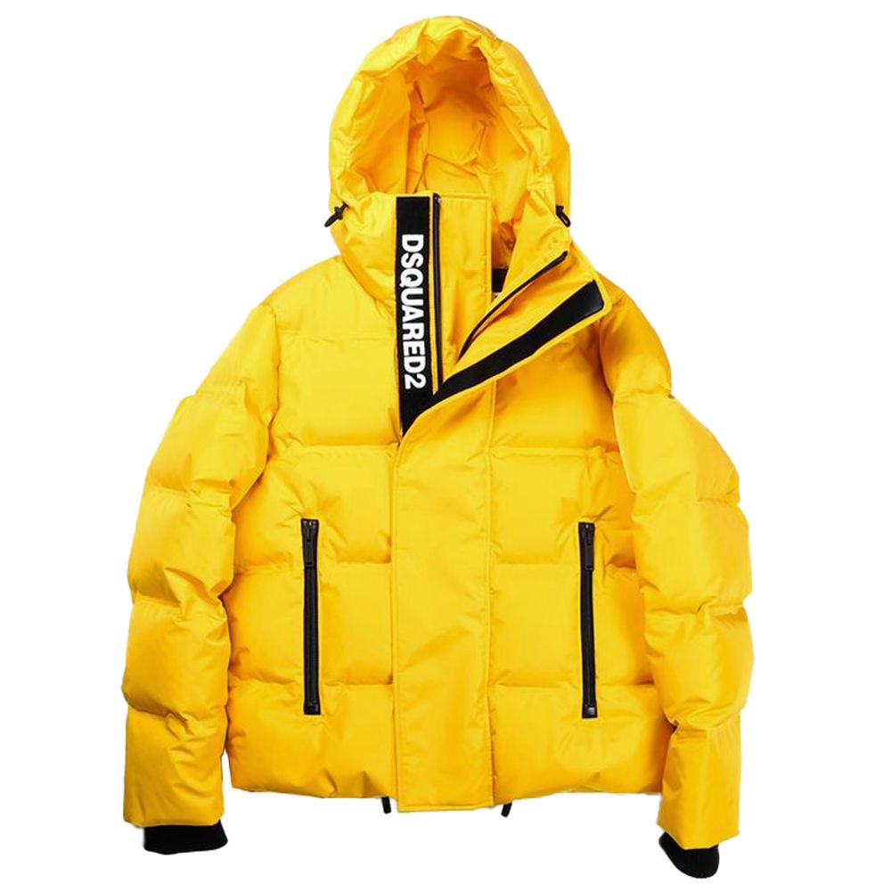 Dsquared² Yellow Nylon Jacket for Contemporary Elegance