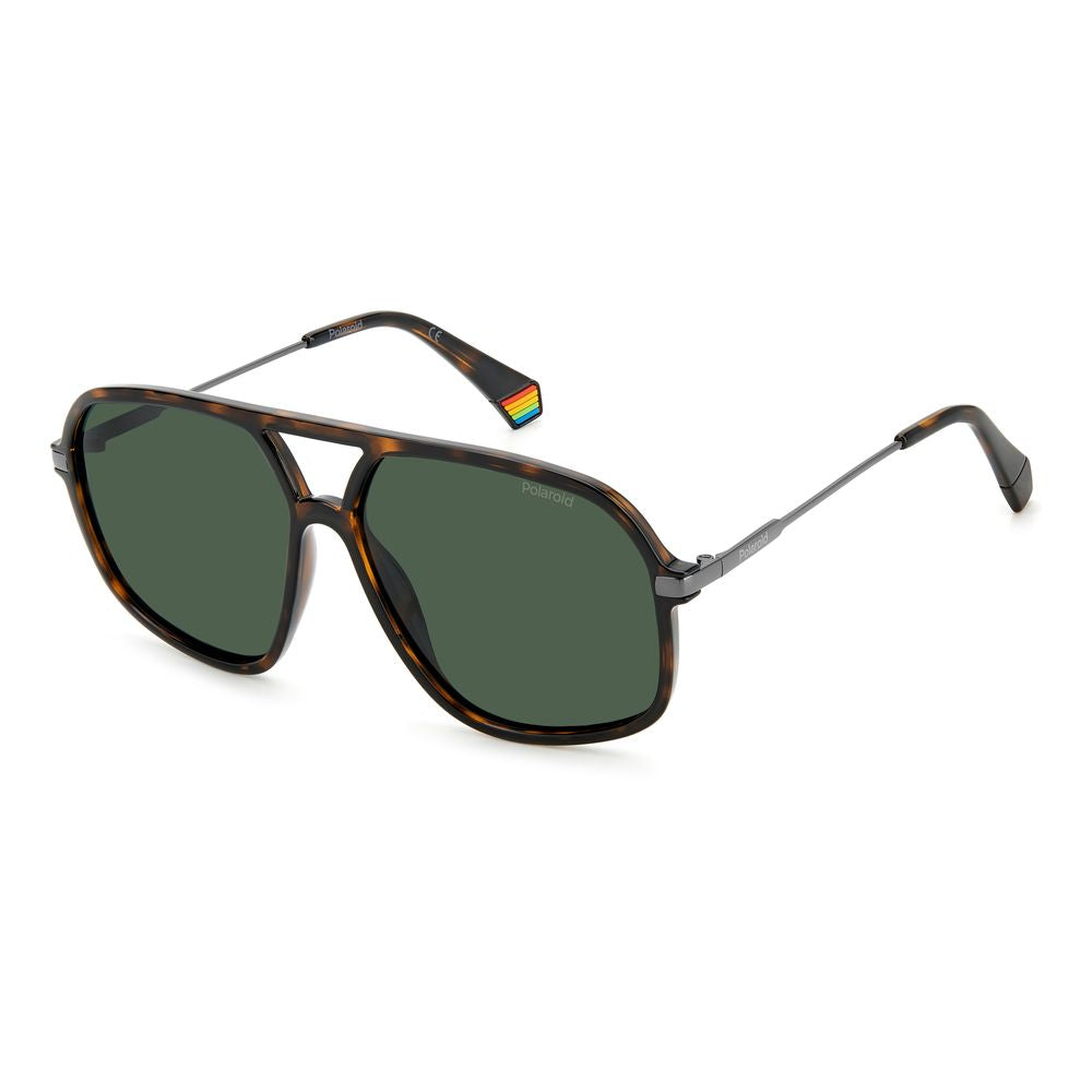 Polaroid Brown Acetate Sunglasses with Polarized Lenses
