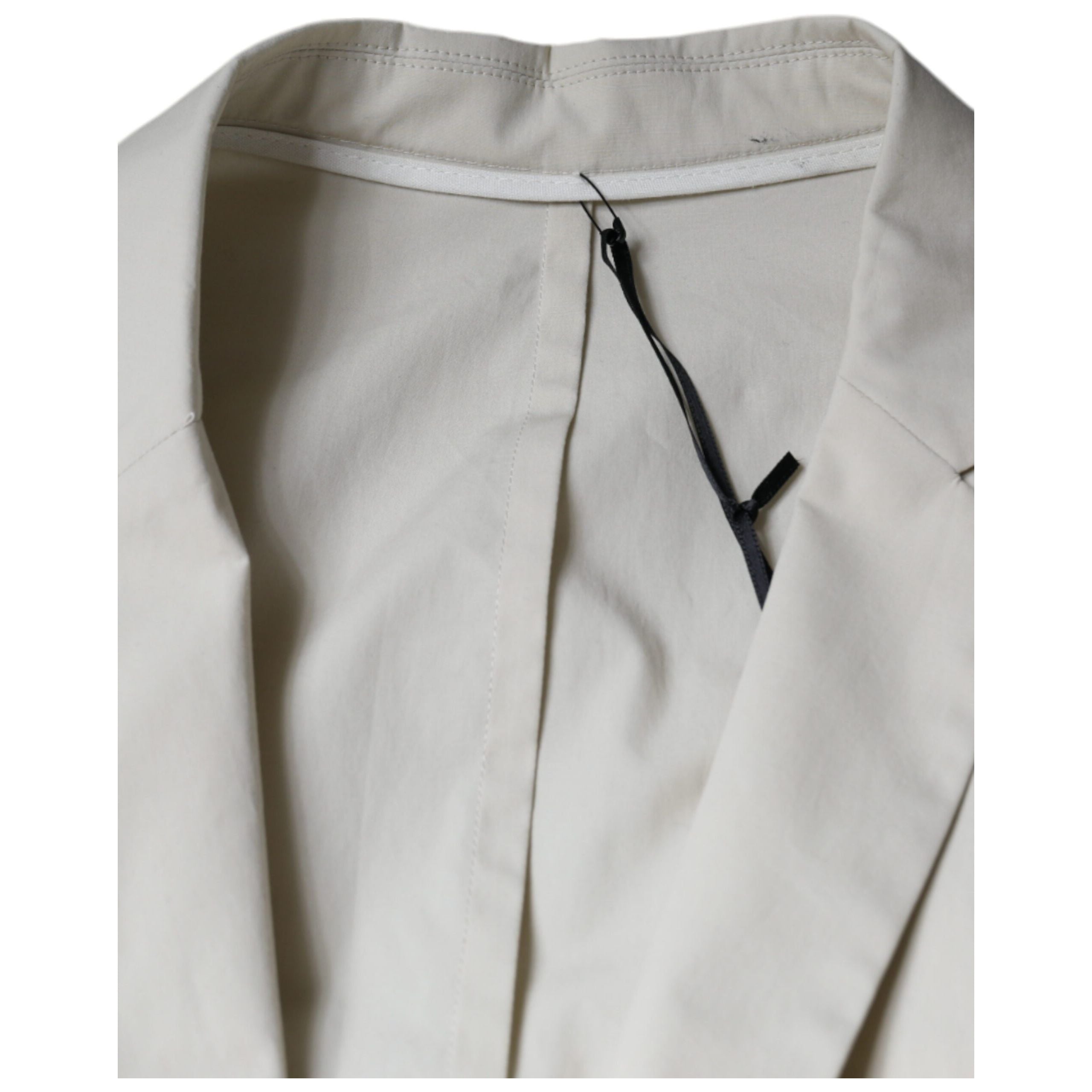 Paolo Pecora Milano Beige Cotton Single Breasted Blazer