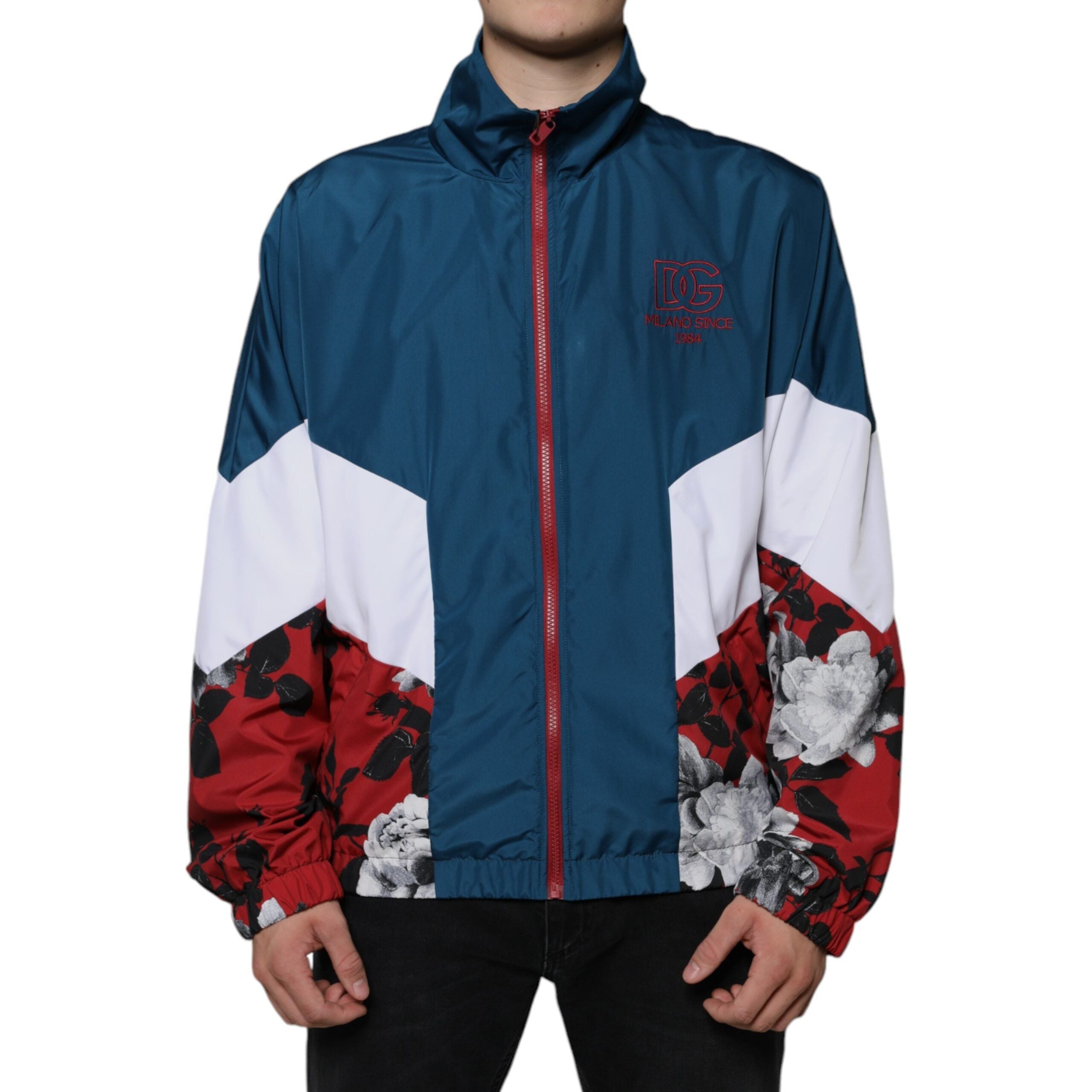 Dolce & Gabbana Multicolor Nylon Full Zip Bomber Jacket