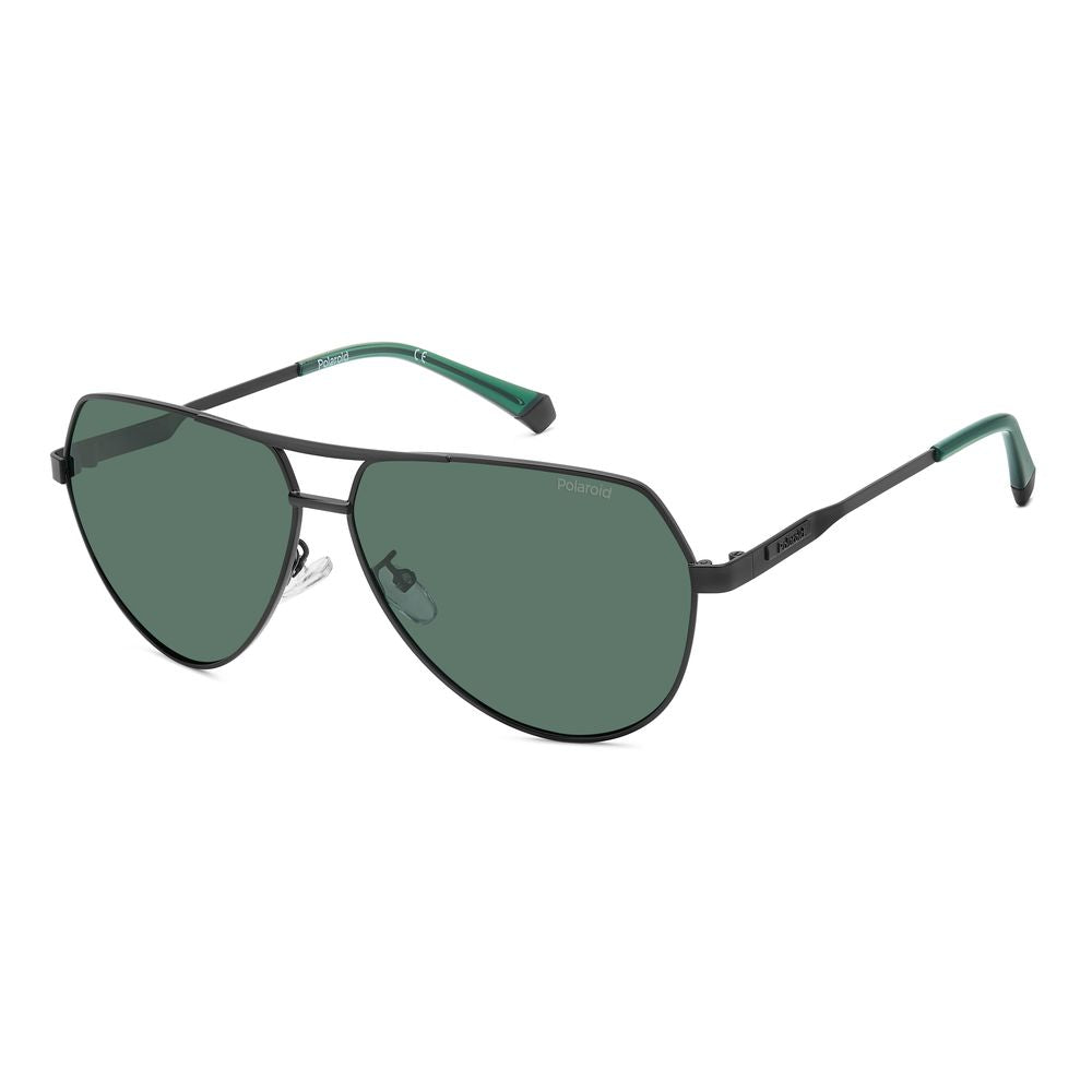 Polaroid Black Metal Sunglasses for Timeless Elegance