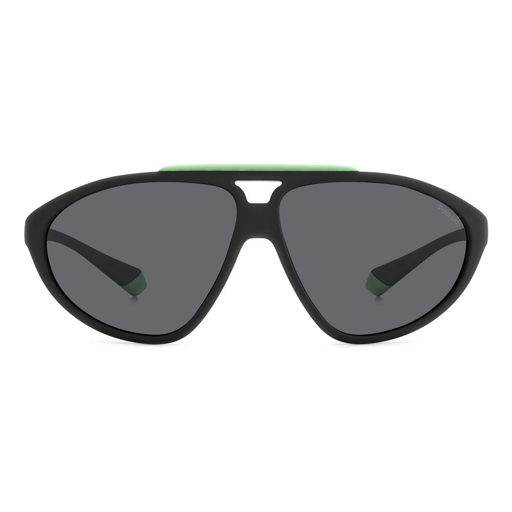Polaroid Black Rubber Sunglasses for Elevated Style
