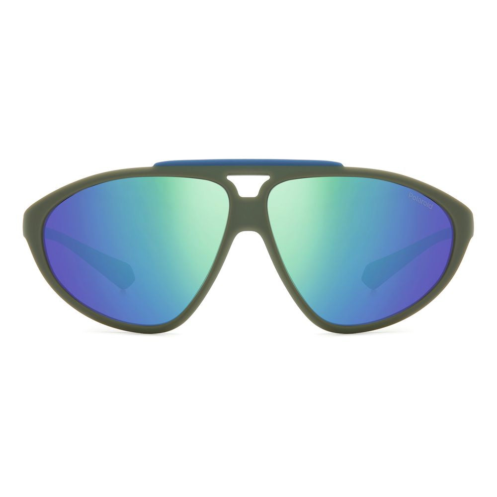 Polaroid Green Rubber Sunglasses for Effortless Elegance