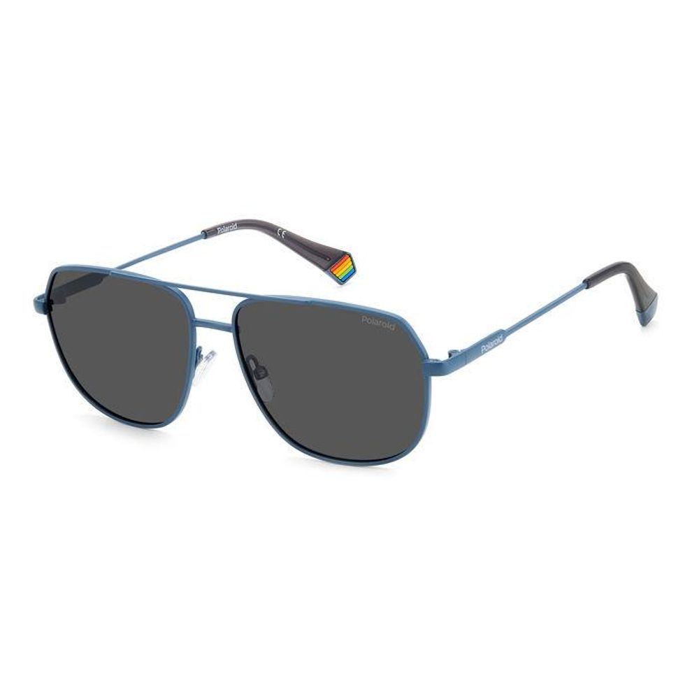Polaroid Blue Metal Sunglasses for Elevated Style