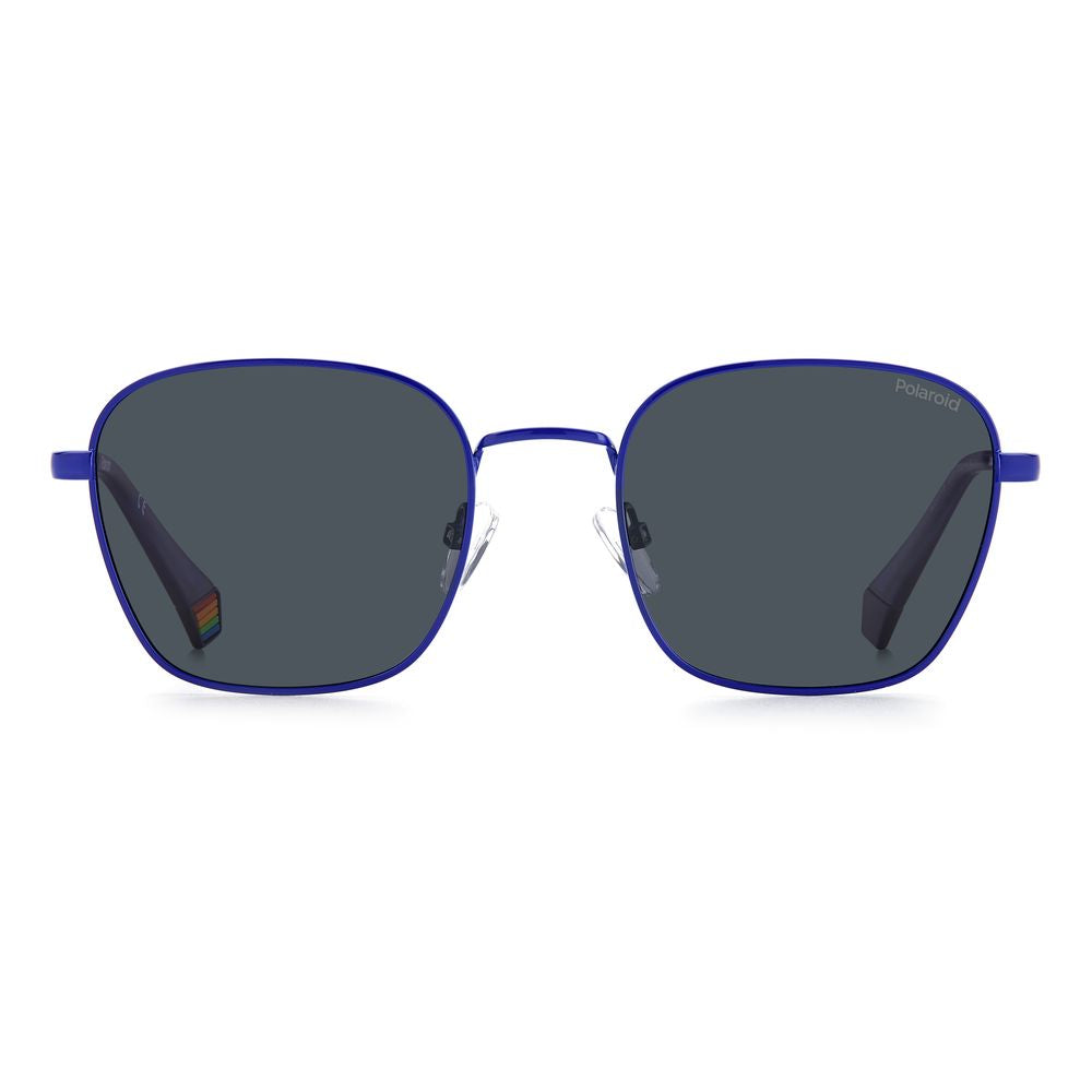 Polaroid Blue Stainless Steel Sunglasses with Polarized Lenses