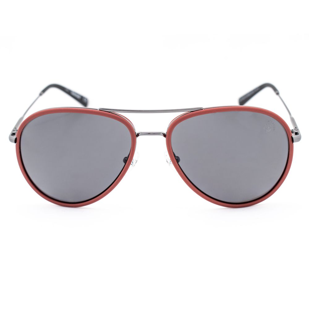 Timberland Silver Metal Sunglasses with Polarized Lenses