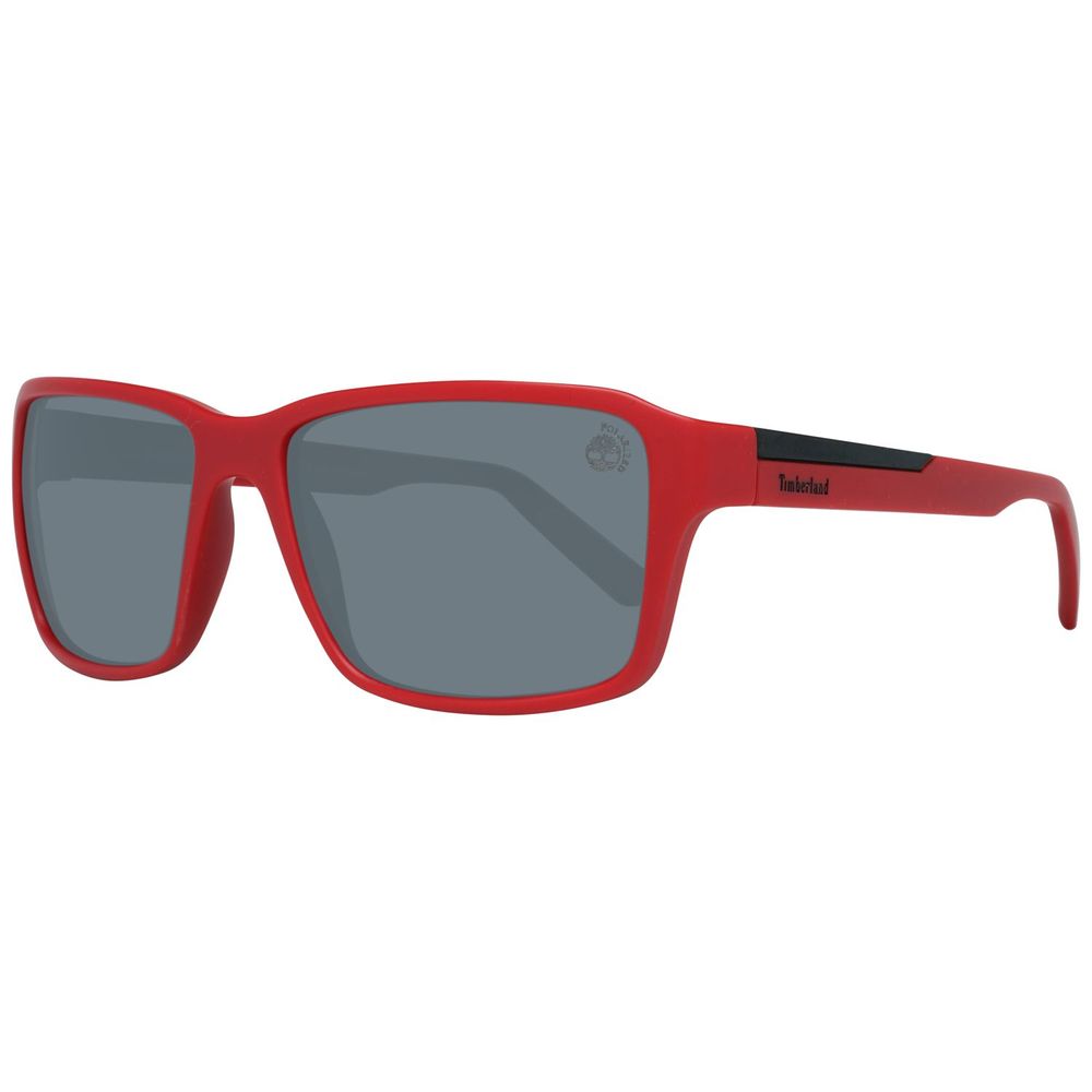 Timberland Red Acetate Sunglasses for Elevated Style
